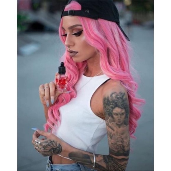 Highlight Pink Lace Front Wigs Long Loose Curly Wavy NEW